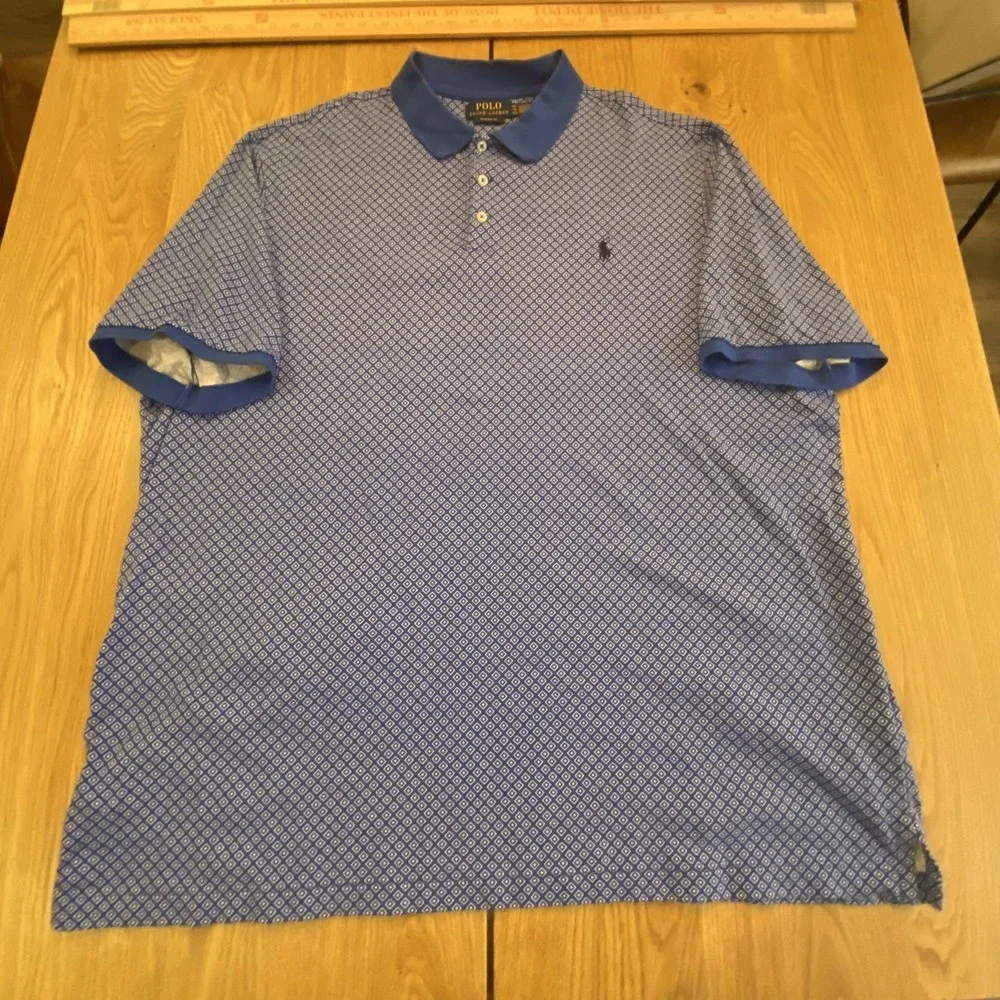 Polo Ralph Lauren Classic Fit Men's Blue XXL Diamond Pattern